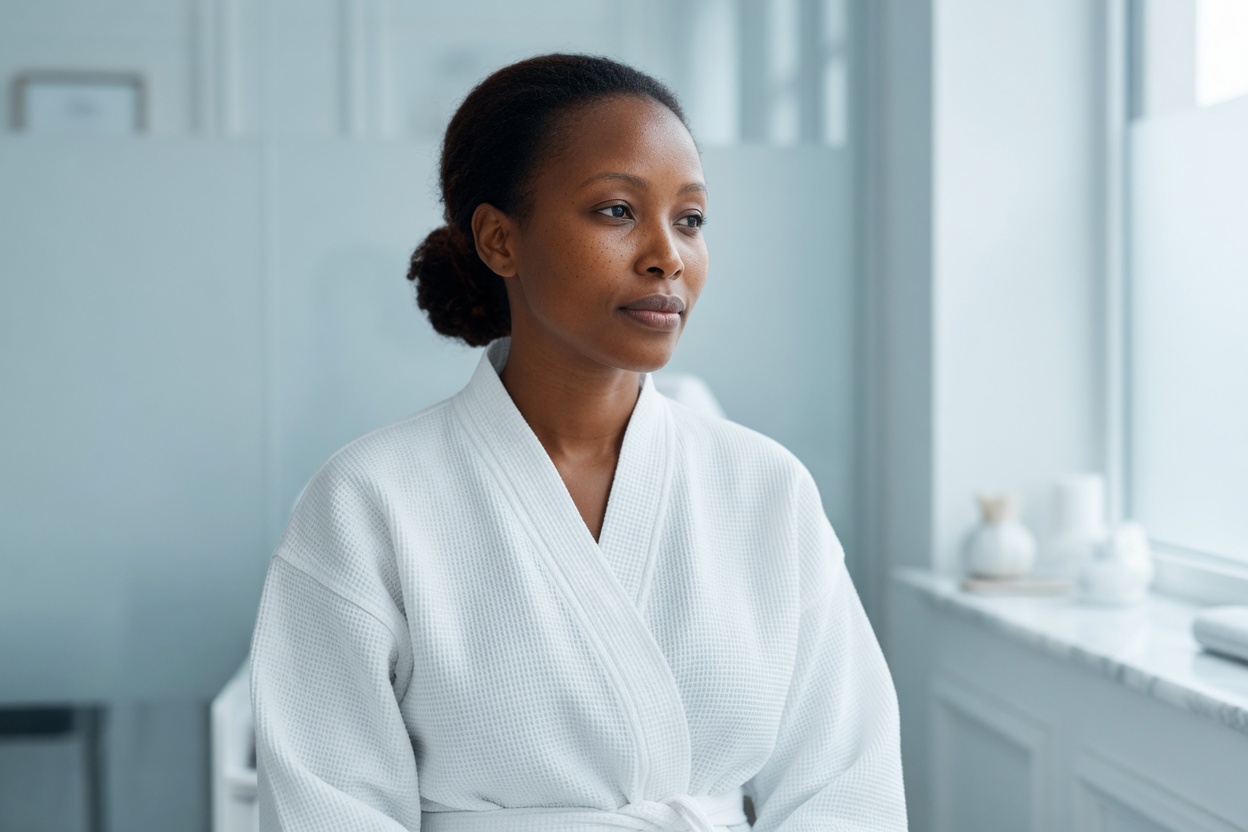 Guest in a white robe